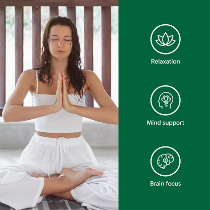 Organika Mind Calm Powder- with Magnesium Bisglycinate, L-Theanine, GABA, Inositol- Promotes Relaxation and Calm without Drowsiness- Acai Lemonade Flavour- 216g Organika