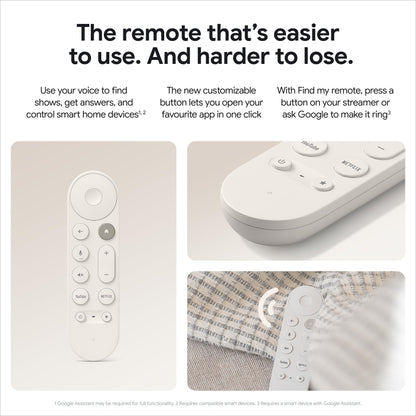 Google TV Streamer (4K) - Fast Streaming Entertainment With Voice Search Remote - Watch Movies, Shows, Live TV, and Netflix in 4K HDR - Smart Home Control - 32 GB Storage - Porcelain