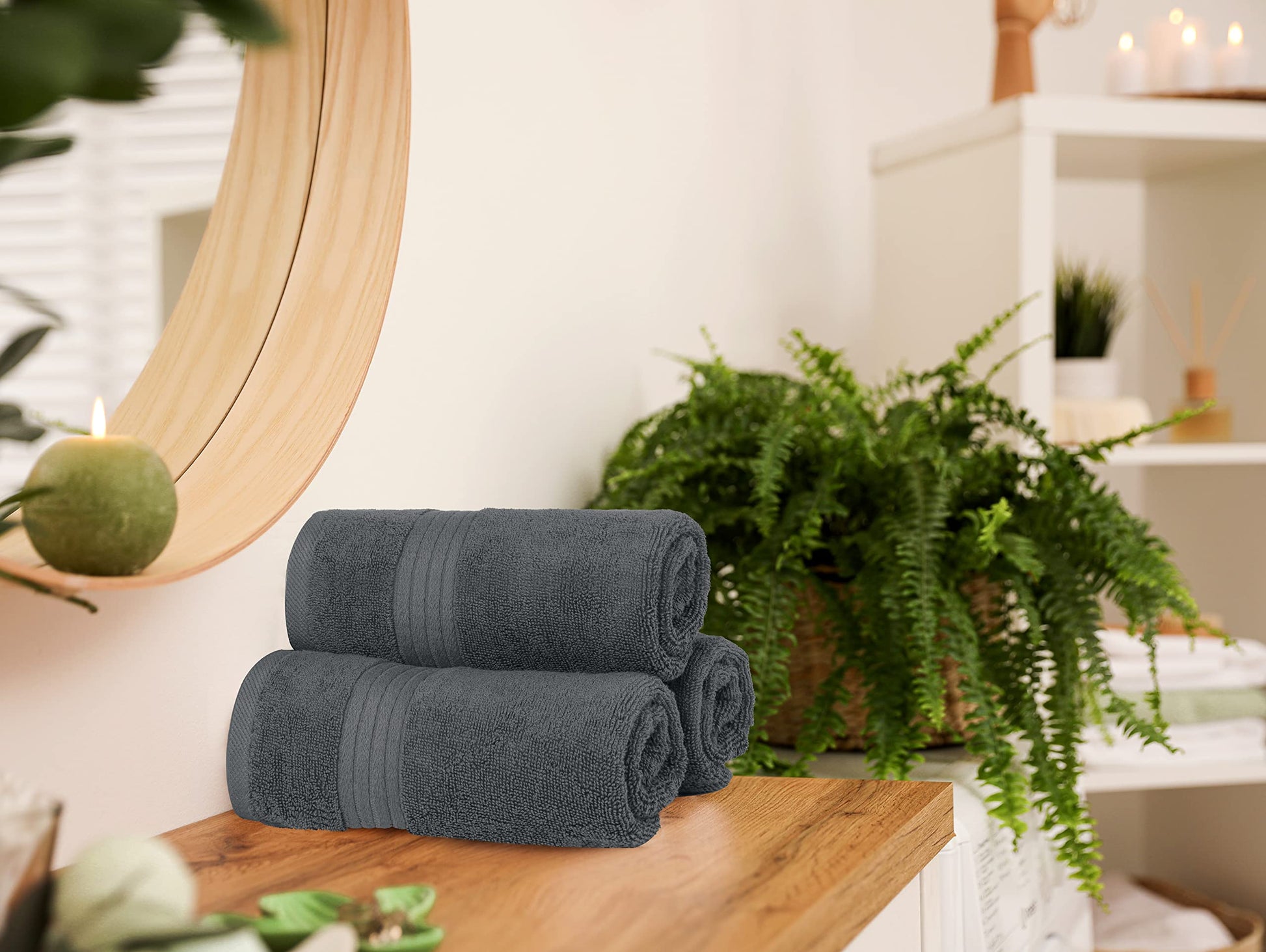 Utopia Towels 6 Piece Premium Hand Towels Set, 16 by 28 inches, 100% Ring Spun Cotton, Lightweight and Highly Absorbent Towels for Bathroom, Travel, Camp, Hotel, and Spa, Grey - Available at All In One Marketplace Canada