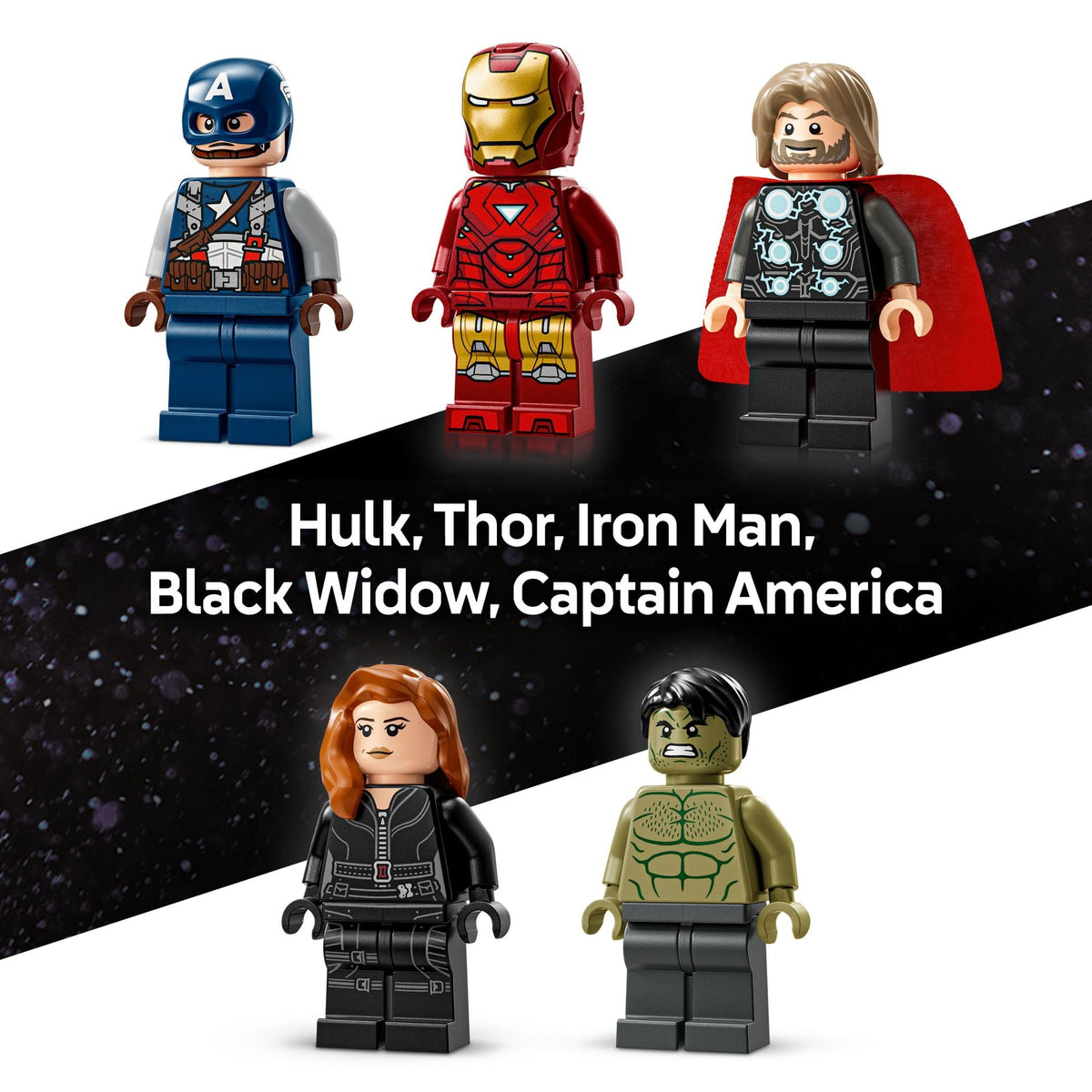 LEGO Marvel: Marvel Logo & Minifigures Building Toy - Marvel Collectible Set for Kids, Boys and Girls, Ages 12+ - Model Kit with 5 Minifigures - Gift Idea for Birthday - 76313