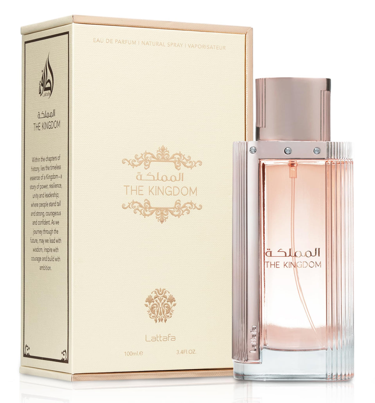Lattafa The Kingdom for Women Eau de Parfum Spray, 3.4 Ounce