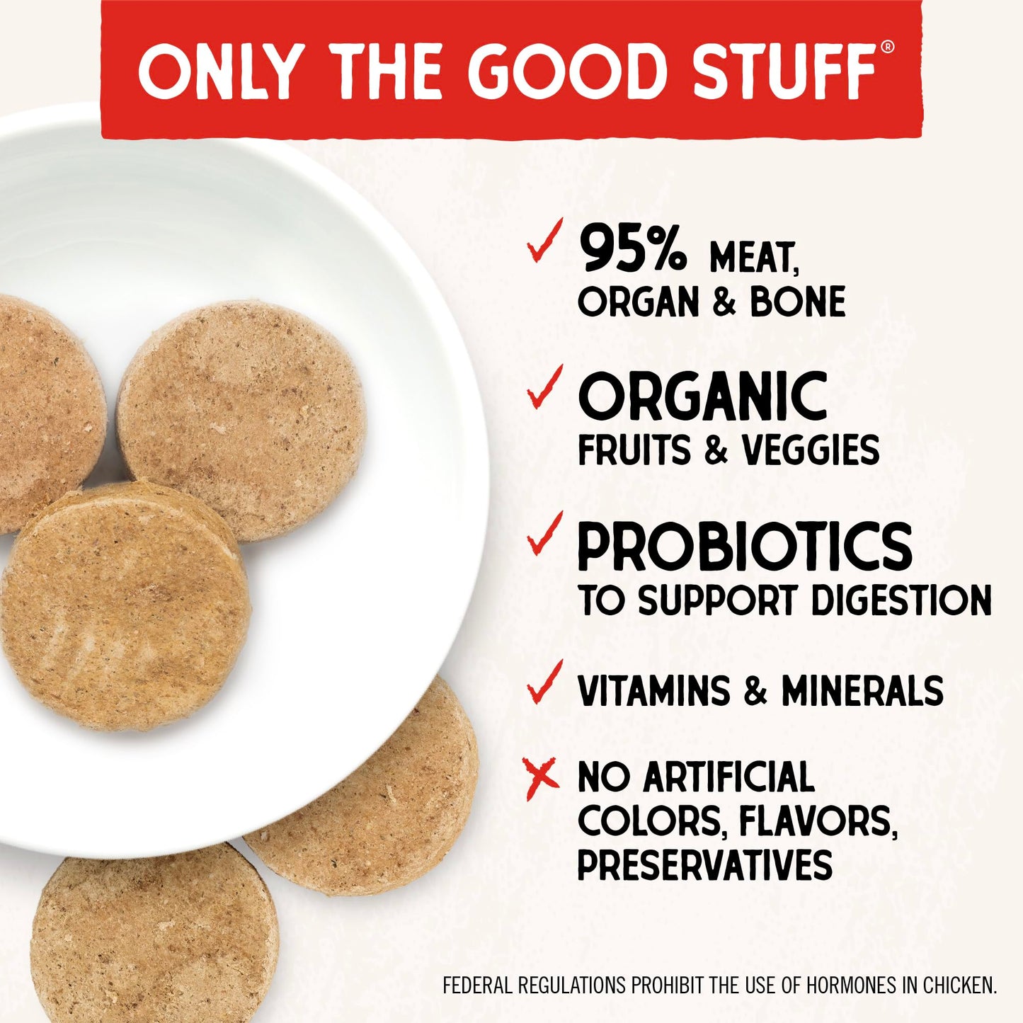 Stella & Chewy’s Freeze Dried Raw Dinner Patties – Grain Free Dog Food, Protein Rich Chewy’s Chicken Recipe – 708g Bag