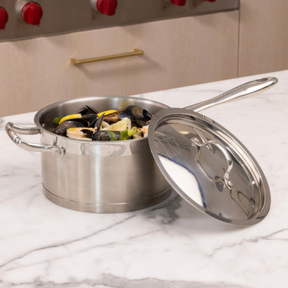 Lagostina Moderna 12-Piece Stainless Steel Cookware Set, Commercial Capsule Base, Induction Safe Pots and Pan Set Includes Saucepan, Casserole, Dutch Oven & Lids, Oven Safe up to 400°F / 204ºC 🍁 All In One Marketplace Canada Lagostina