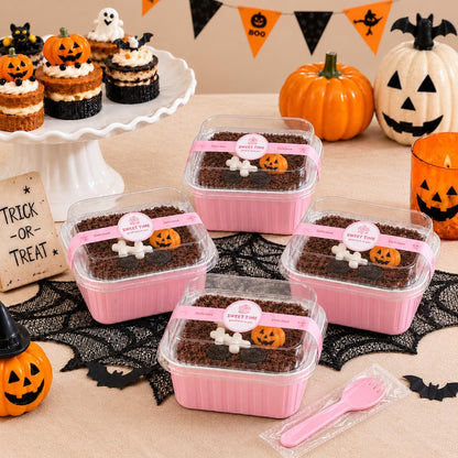NPLUX Mini Cake Pans with Lids, 50 Pack Pink 5oz for Picnic Desserts 🍁 All In One Marketplace Canada