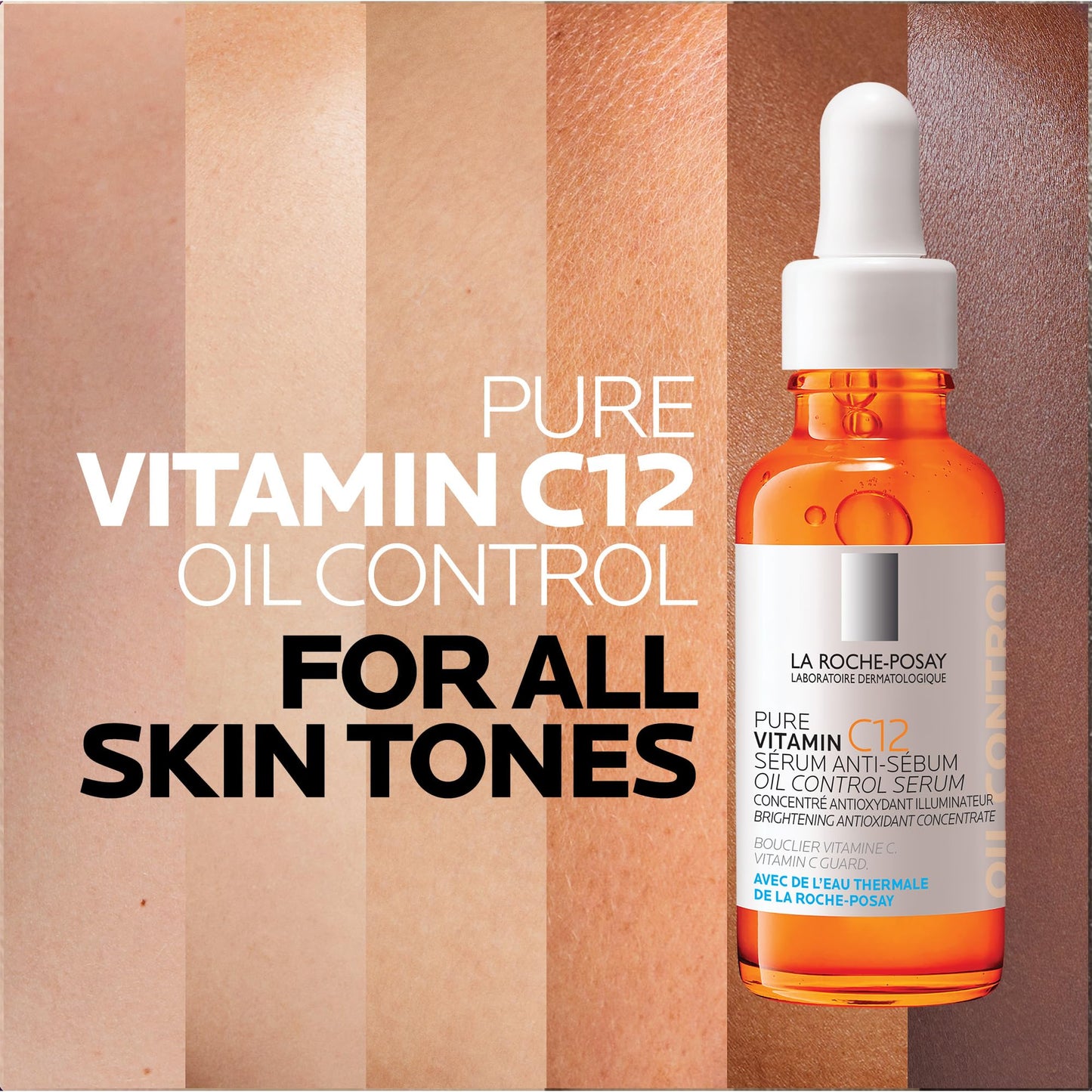 La Roche Posay Vitamin C Face Serum with Salicylic Acid, 12% Pure Vitamin C Serum for Oil Control & Brightening. Boost Skin Radiance and Correct Oiliness. Suitable for Oily Skin, 30mL - Available at All In One Marketplace Canada