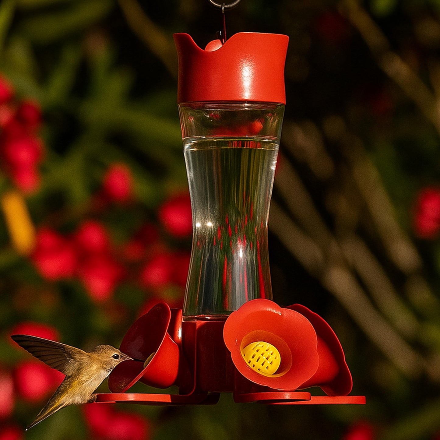 Perky-Pet 203CPBN Outdoor Pinch Waist Glass Garden Décor Hummingbird Feeder