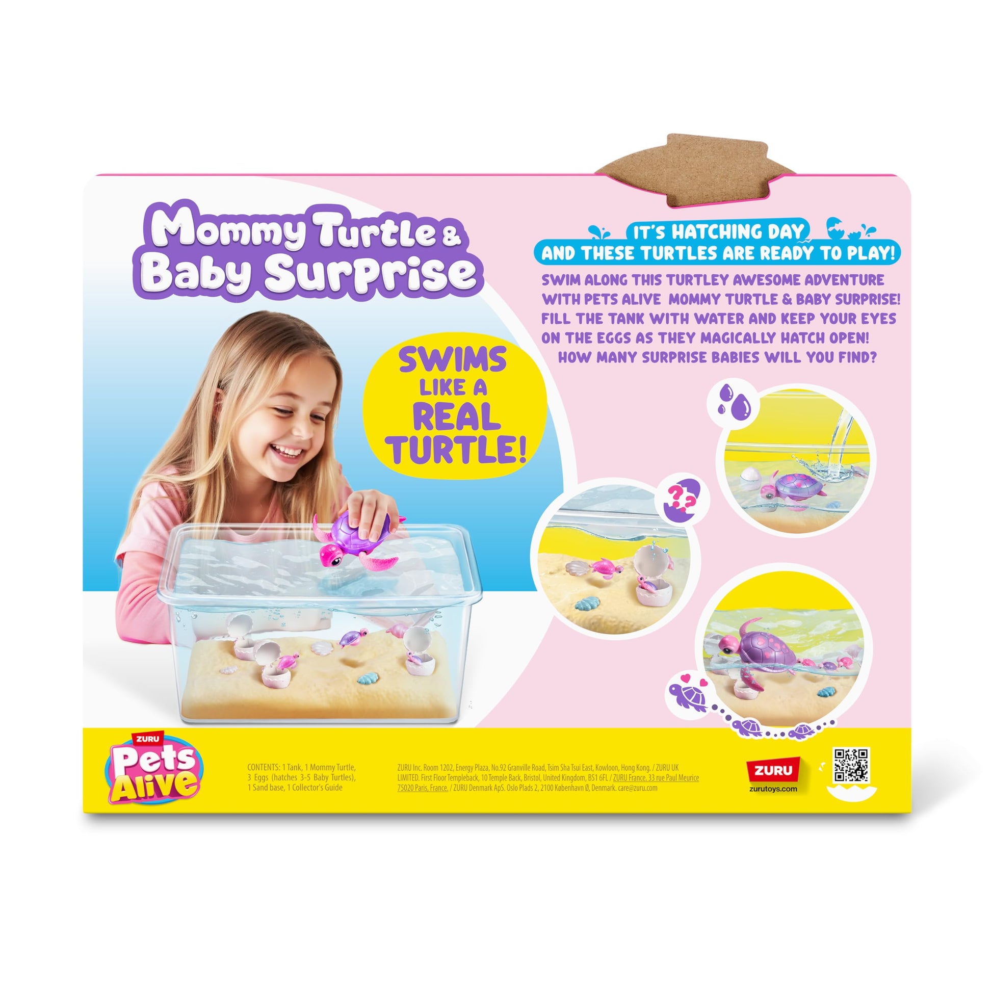 Pets Alive Mama Turtle Surprise by ZURU, Robot Toy Pet Turtle Pets Alive