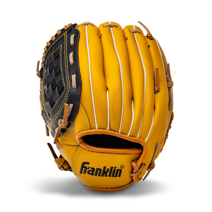 Franklin Sports Baseball and Softball Glove - Fieldmaster Adult + Youth Baseball Gloves - Men's + Women's Infield + Outfield Mitt - Right Hand Throw - 12"