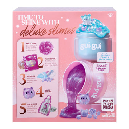 GUI GUI Shimmer Deluxe Duo Pack, with 2 Iridescent Slimes, Pearl Bead Booster and 2 Glow-up and Finishing-Touch Sachets, Level Up Your Slimes with a Major Glow-up 🍁 All In One Marketplace Canada