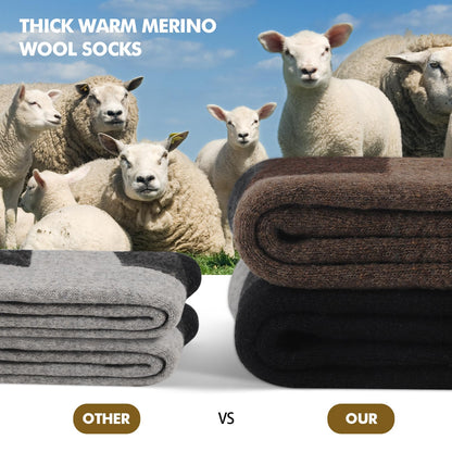YUVFEHY 5 Pairs Merino Wool Socks for Men Extra Thick for Winter Hiking 🍁 All In One Marketplace Canada