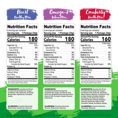 Nature's Garden Healthy Trail Mix Snack Packs – Mixed Nuts, Heart Healthy Nuts, Omega-3 Rich, Cranberries, Pumpkin Seeds, Perfect For The Entire Family – 816g Bag (24 Individual Servings)