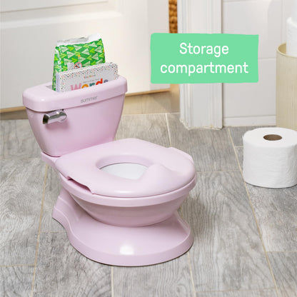 Summer by Ingenuity My Size Potty Pro in Pink, Infant Potty Training Toilet, Lifelike Flushing Sound, For Ages 18 Months, Up to 50 Pounds