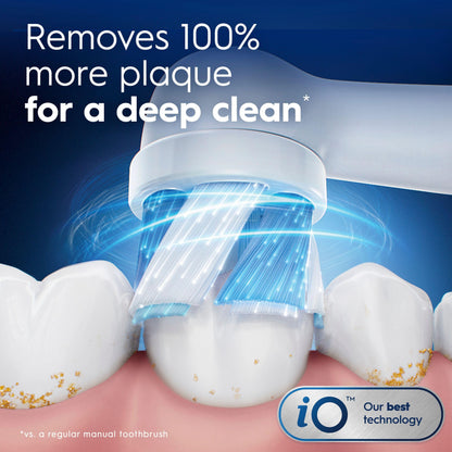 Oral-B iO Series Ultimate Clean Replacement Brush Head for Oral-B iO Series Electric Toothbrushes, White, 2 Count - Available at All In One Marketplace Canada