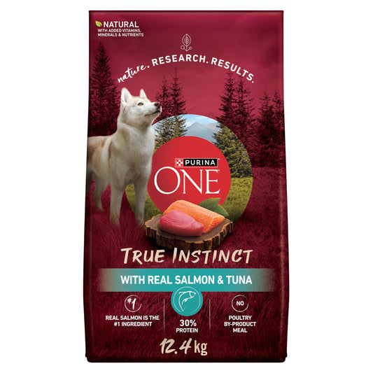 Purina ONE True Instinct Dry Dog Food, Salmon & Tuna 12.4kg Purina ONE