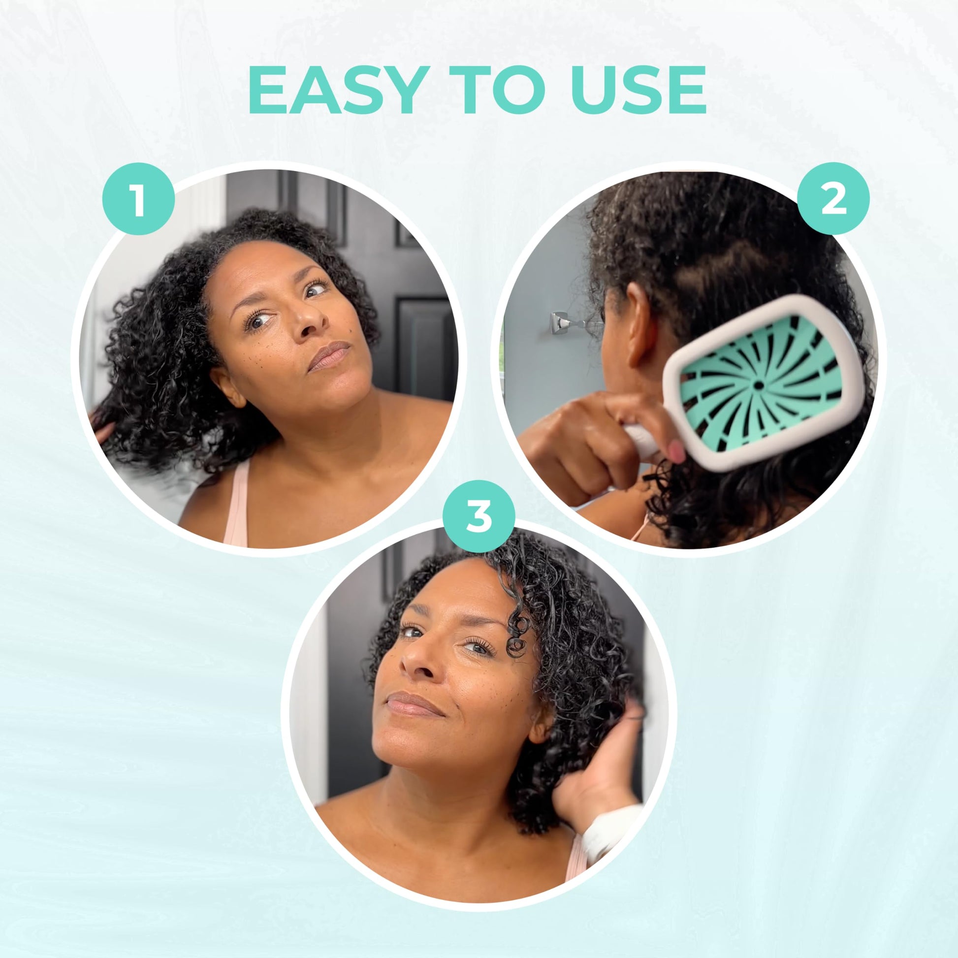 FHI Heat UNbrush Plus — Curly Hair Brush for Gentle & Effective Detangling on Wet or Dry Fragile Hair Types — Detangler Brush w/ 84 UltraFlex Bristles, Ultra-light, Vented, Anti Static Hairbrush FHI Heat