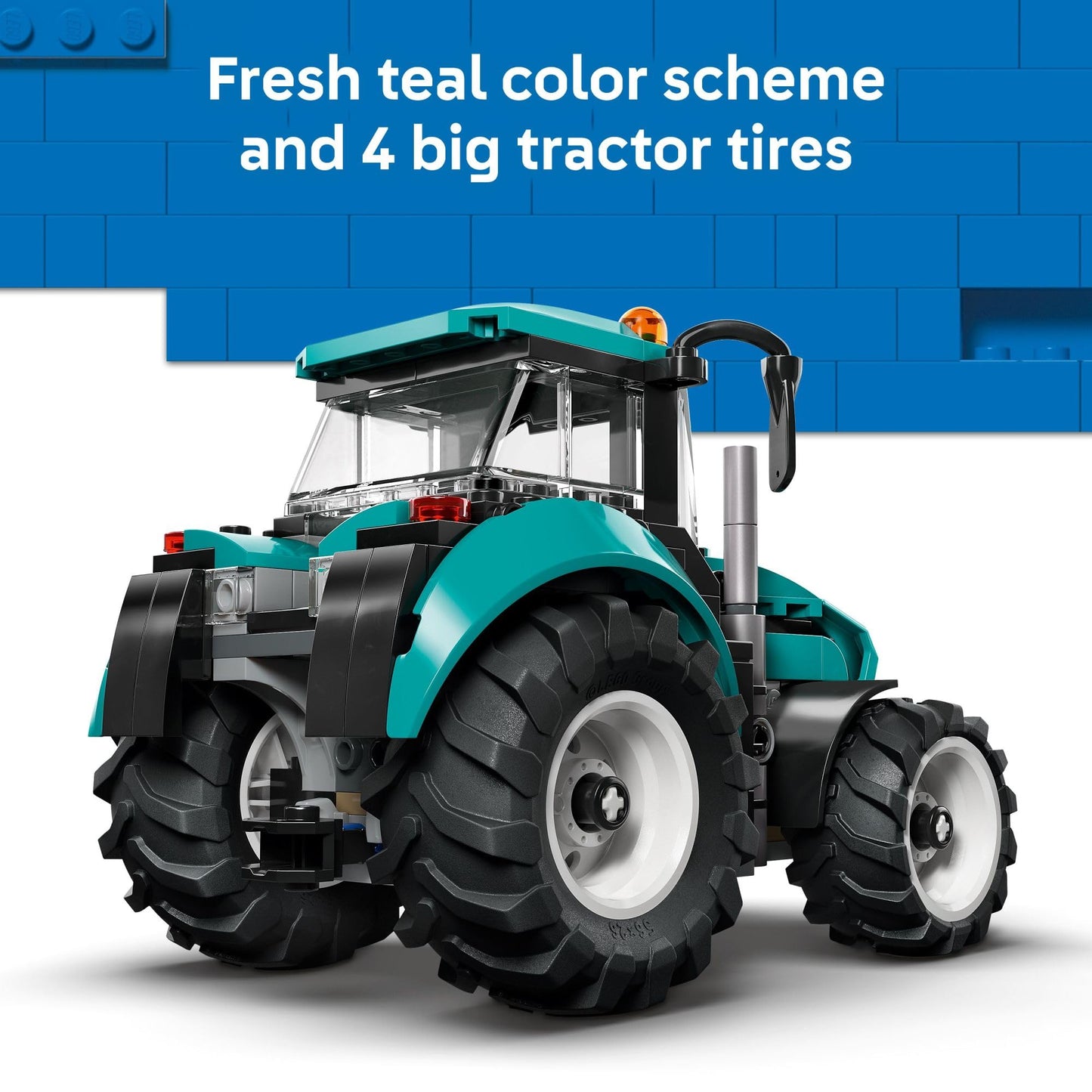 LEGO City Tractor Building Toy for Kids - Pretend Play Farm Vehicle for Boys & Girls, Ages 7+ - Tractor Toy W/Farmer Minifigure - Gift Idea for Birthdays - 60498