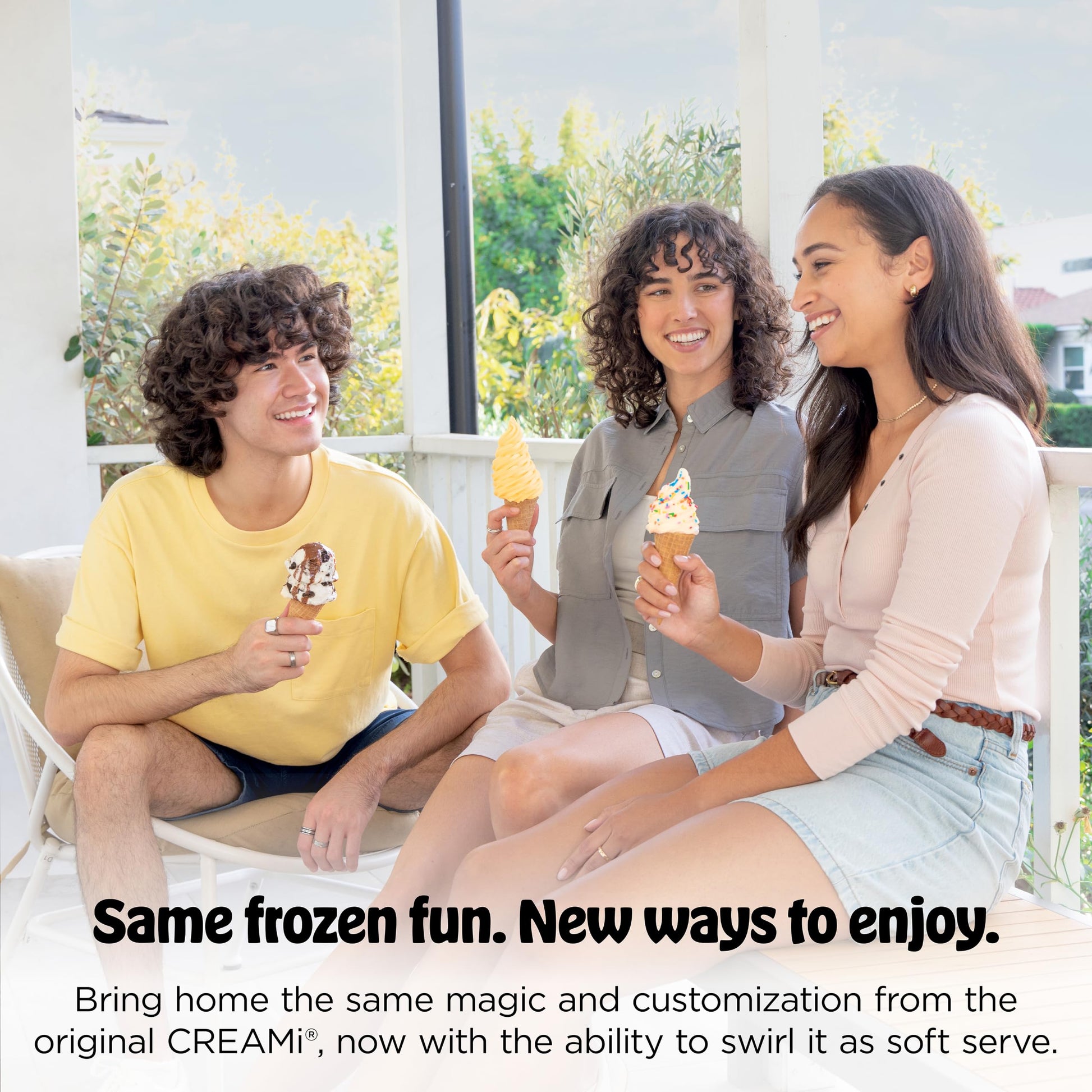 Ninja CREAMi Swirl Ice Cream and Soft Serve Maker, Sorbet, Milkshake, Frozen Yogurt, Low Calories Program & More, 13-in-1, Soft Serve Handle & (2) CREAMi Swirl 16oz Pints, For Kids & ALL ages, NC701C - Available at All In One Marketplace Canada