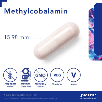 Pure Encapsulations Methylcobalamin 1,000 mcg - Vitamin B12 Supplement - Premium Vitamin B12 Capsules - 60 Capsules - Available at All In One Marketplace Canada