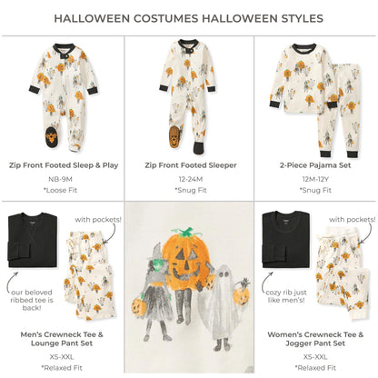 Pyjamas de famille assortis Burt's Bees Baby pour femmes, pyjamas de Noël, vêtements de nuit en coton bio, costumes d'Halloween, 12 ans