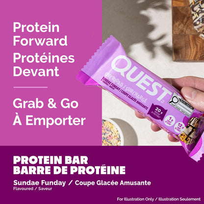 Quest Nutrition Overload Protein Bar, Sundae Funday Flavour, Protein Bars, Gluten Free, 12ct 🍁 All In One Marketplace Canada