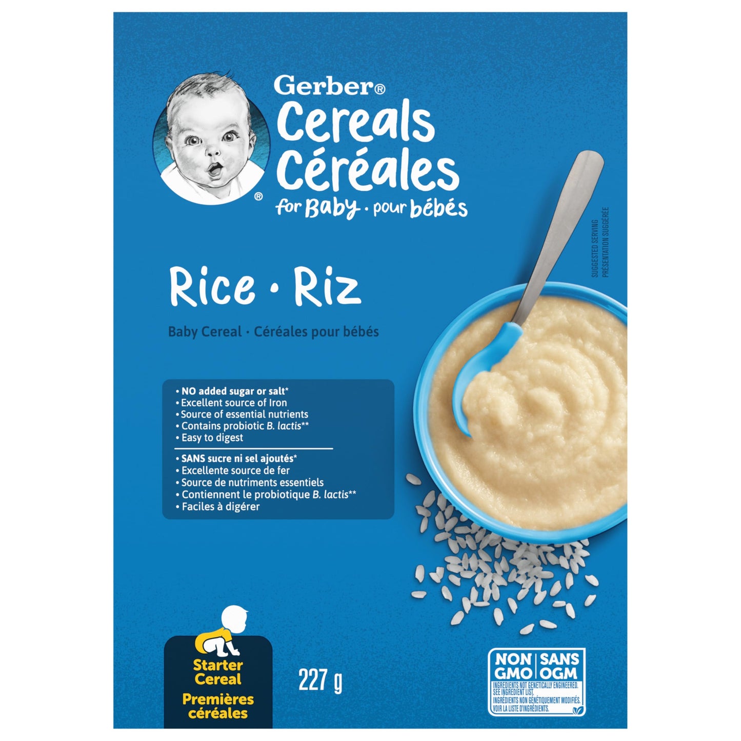 Gerber Stage 1 Rice Cereal - First Foods for Baby, 227g, 6-Pack