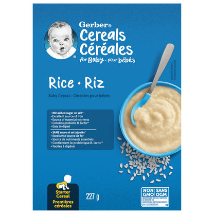 Gerber Stage 1 Rice Cereal - First Foods for Baby, 227g, 6-Pack