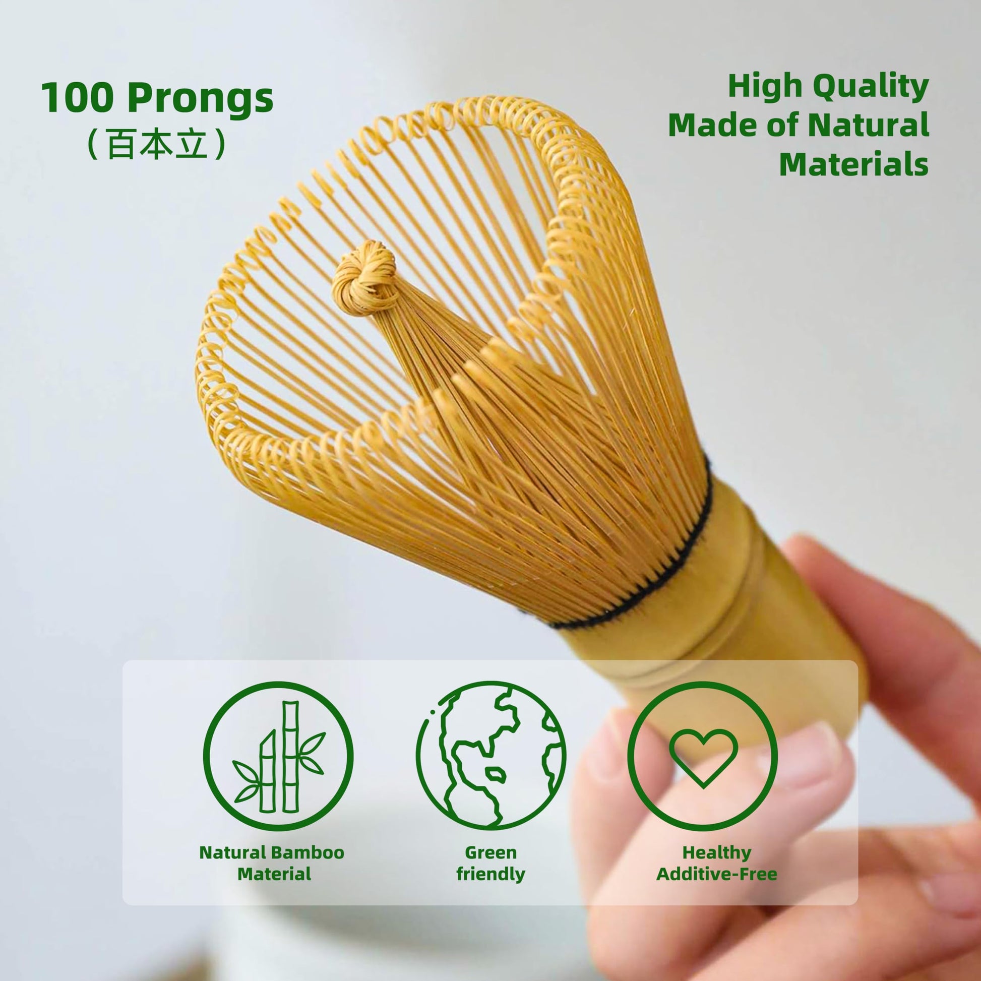 TEANAGOO MA-01 Japanese Matcha Ceremony Accessory, Matcha Whisk (Chasen), Traditional Scoop (Chashaku), Tea Spoon, Whisk Holder, The Perfect Set to Prepare a Traditional Cup of Matcha. - Available at All In One Marketplace Canada