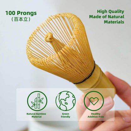 TEANAGOO MA-01 Japanese Matcha Ceremony Accessory, Matcha Whisk (Chasen), Traditional Scoop (Chashaku), Tea Spoon, Whisk Holder, The Perfect Set to Prepare a Traditional Cup of Matcha. - Available at All In One Marketplace Canada