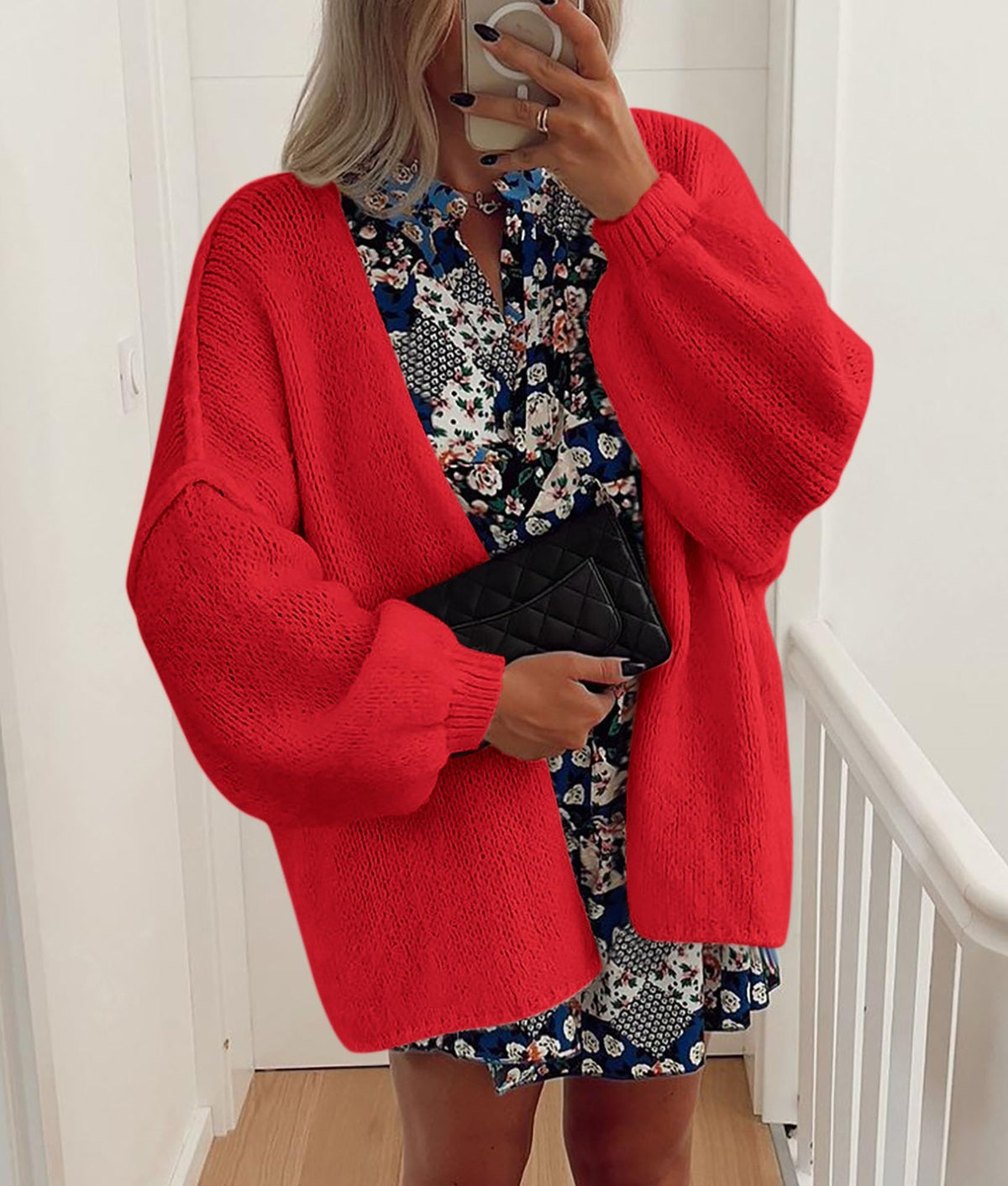 PRETTYGARDEN Womens Open Front Oversized Cardigan Sweaters Red 🍁 All In One Marketplace Canada