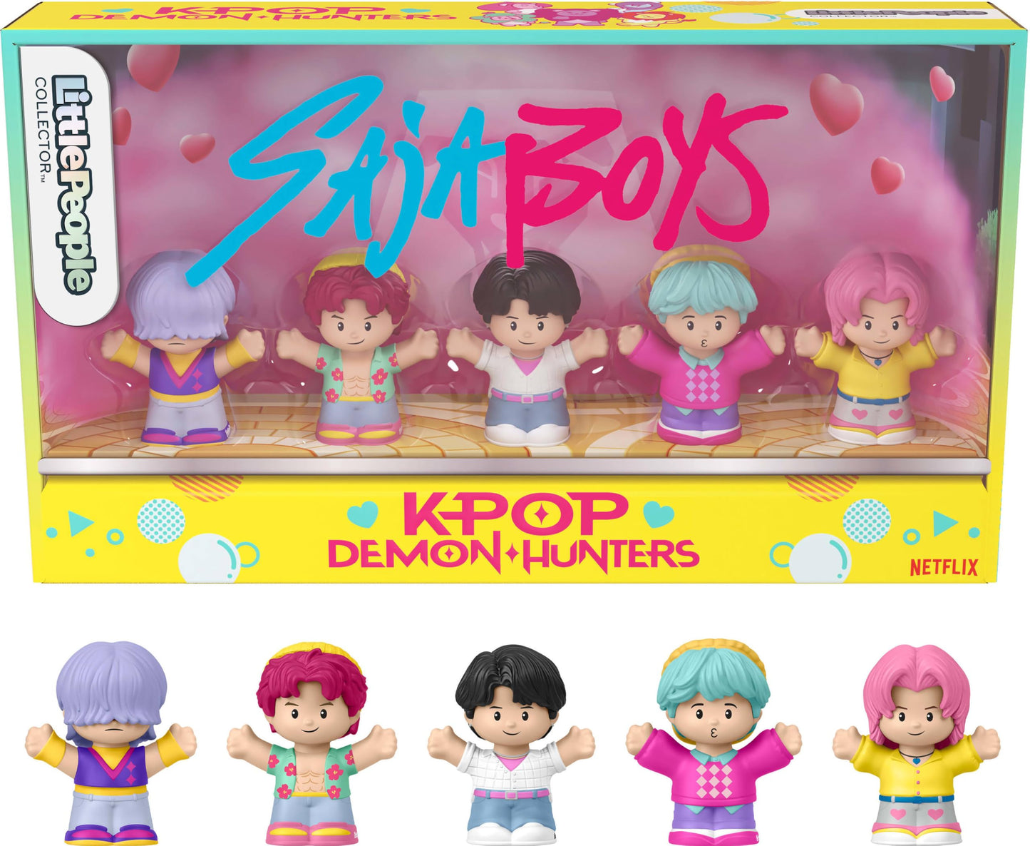 Little People Collector Kpop Demon Hunters: Saja Boys Special Edition Set for Movie Fans, 5 Figures in a Display Package Little People COLLECTOR