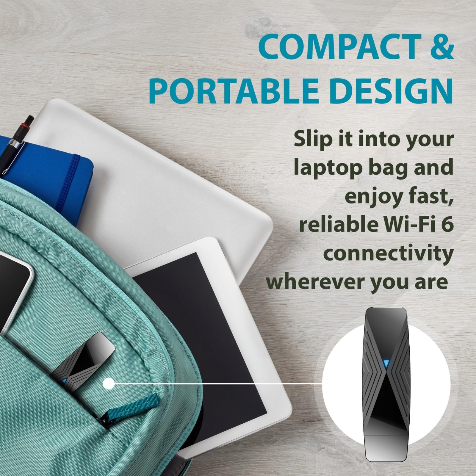 D-Link USB WiFi 6 Adapter AX1800 USB 3.0 Dual Band Long Range MU-MIMO Wireless Internet Network for Desktop PC Laptop Windows (DWA-X1850-B1-CA) D-Link