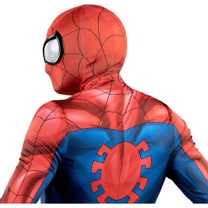 Accessoire de déguisement d'Halloween officiel MARVEL Spider-Man Zentai pour adulte - Masque de luxe en élasthanne extensible deux directions avec yeux moulés