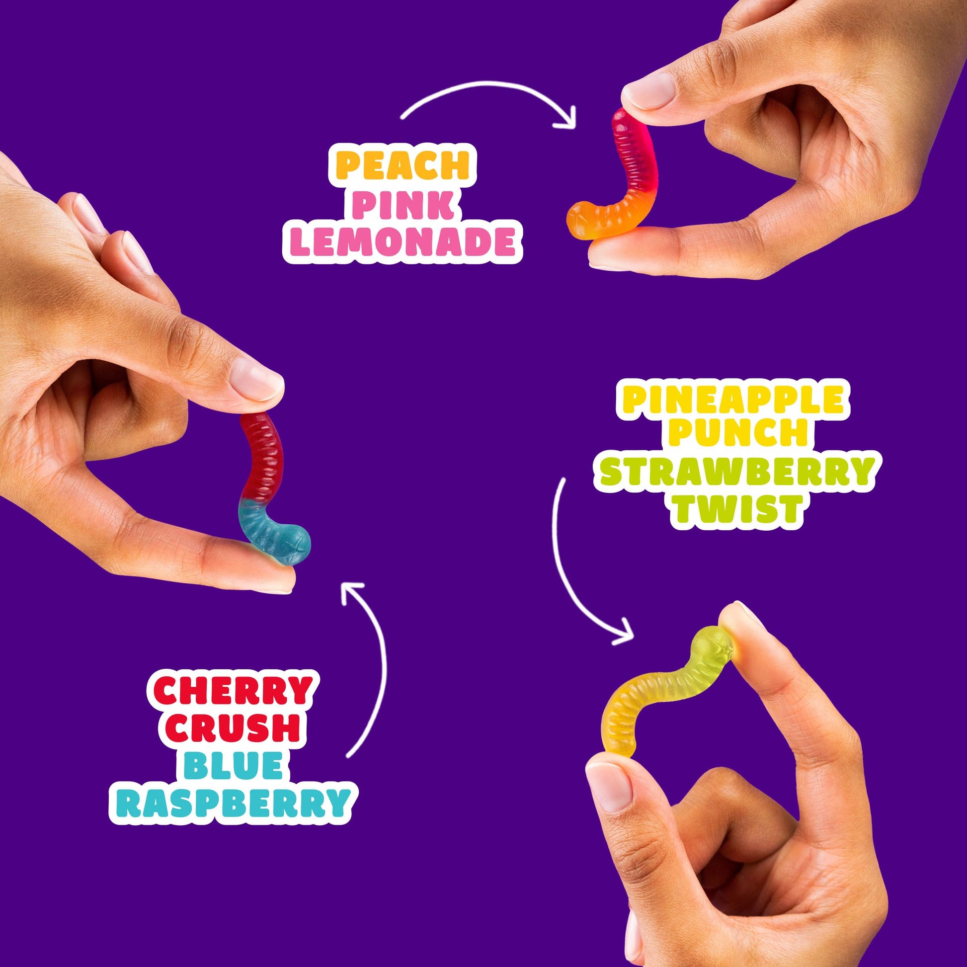 SmartSweets Gummy Worms, Low Sugar Gummy Candy, 50g Bags, 12 Pack SmartSweets