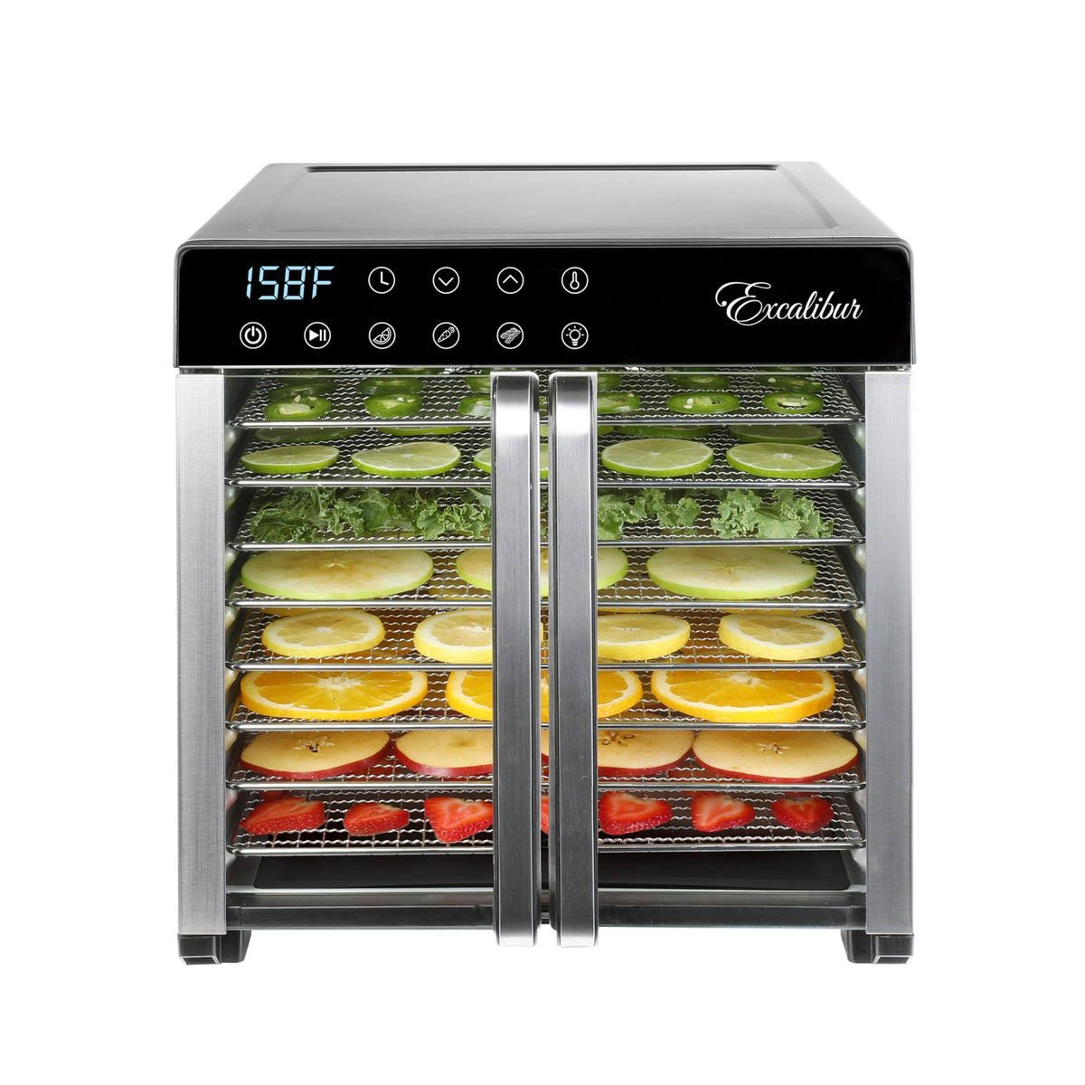 Excalibur 8 Tray Select Digital Dehydrator, in Stainless Steel (DH08SCSS13)