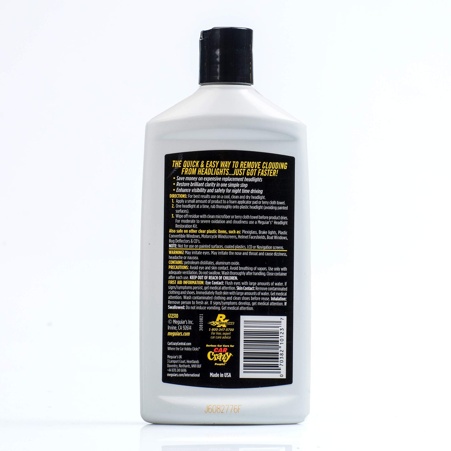 Meguiar's PlastX Clear Plastic Cleaner & Polish - Revive Cloudy, Hazy, and Lightly Scratched Plastics, Restore Clarity - 10 Oz