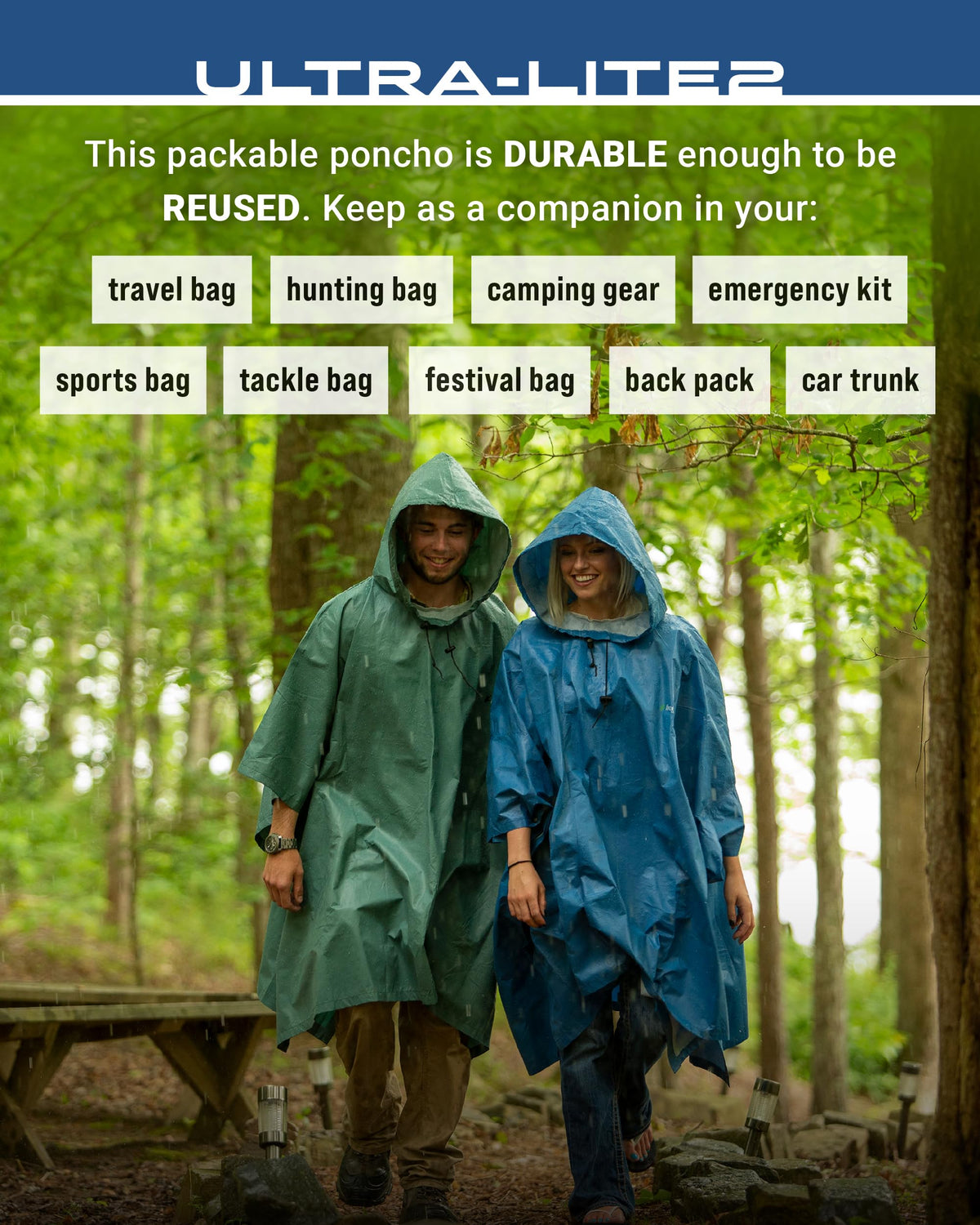 FROGG TOGGS Ultra-lite2 Waterproof, Breathable Rain Poncho, Adult and Youth Sizes, Khaki, One Size