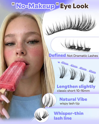 Wispy Lash Clusters Kit Eyelash Clusters Natural Cluster Lashes Extension Kit Eyelash Extension10-16mm CC Curve For DIY