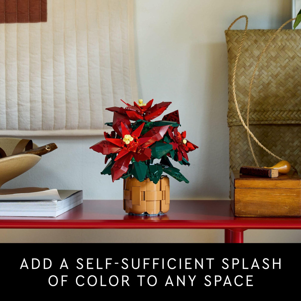 LEGO Icons Poinsettia Building Sets for Adults - Artificial Flowers for Decoration - Festive Holiday Flowers for Table Centerpiece - 10370 🍁 All In One Marketplace Canada