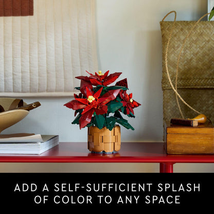 LEGO Icons Poinsettia Building Sets for Adults - Artificial Flowers for Decoration - Festive Holiday Flowers for Table Centerpiece - 10370 🍁 All In One Marketplace Canada