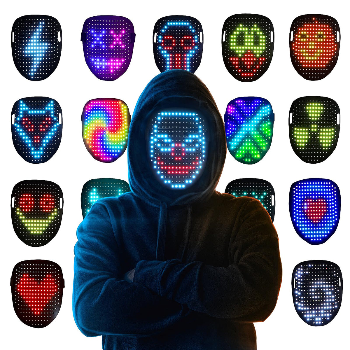 LED Light Up Mask with Gesture Sensing, Kids Toys Gifts for Boys 🍁 All In One Marketplace Canada