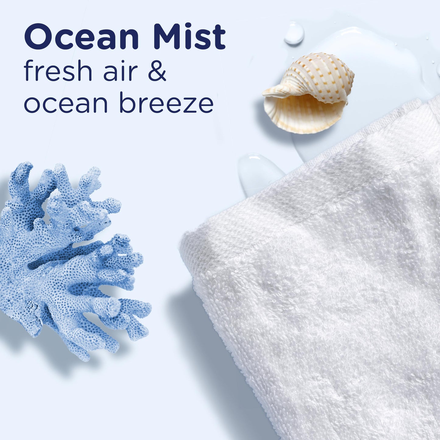 Downy Light Laundry Scent Booster Beads, Ocean Mist Scent, In-wash fabric beads designed to be gentle with a light boost of scent, No Heavy Perfumes, 853 Grams