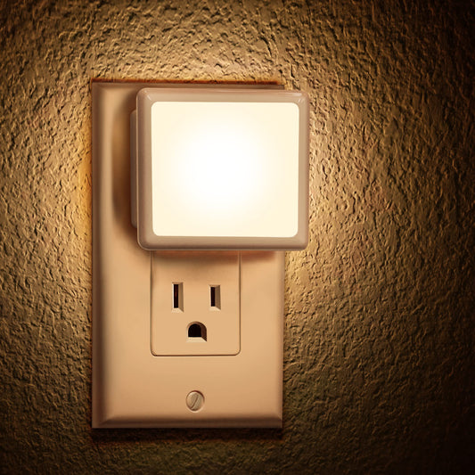Night Lights Plug into Wall 2 Pack, L LOHAS LED Night Light with Dusk to Dawn Sensor, 3000K Soft White Nightlight, Non-Dim