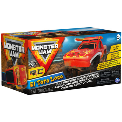 Monster Jam, Official El Toro Loco Remote Control Monster Truck for Boys and Girls, 1:24 Scale, 2.4 GHz, Kids Toys for Ages 4 and Up 🍁 All In One Marketplace Canada