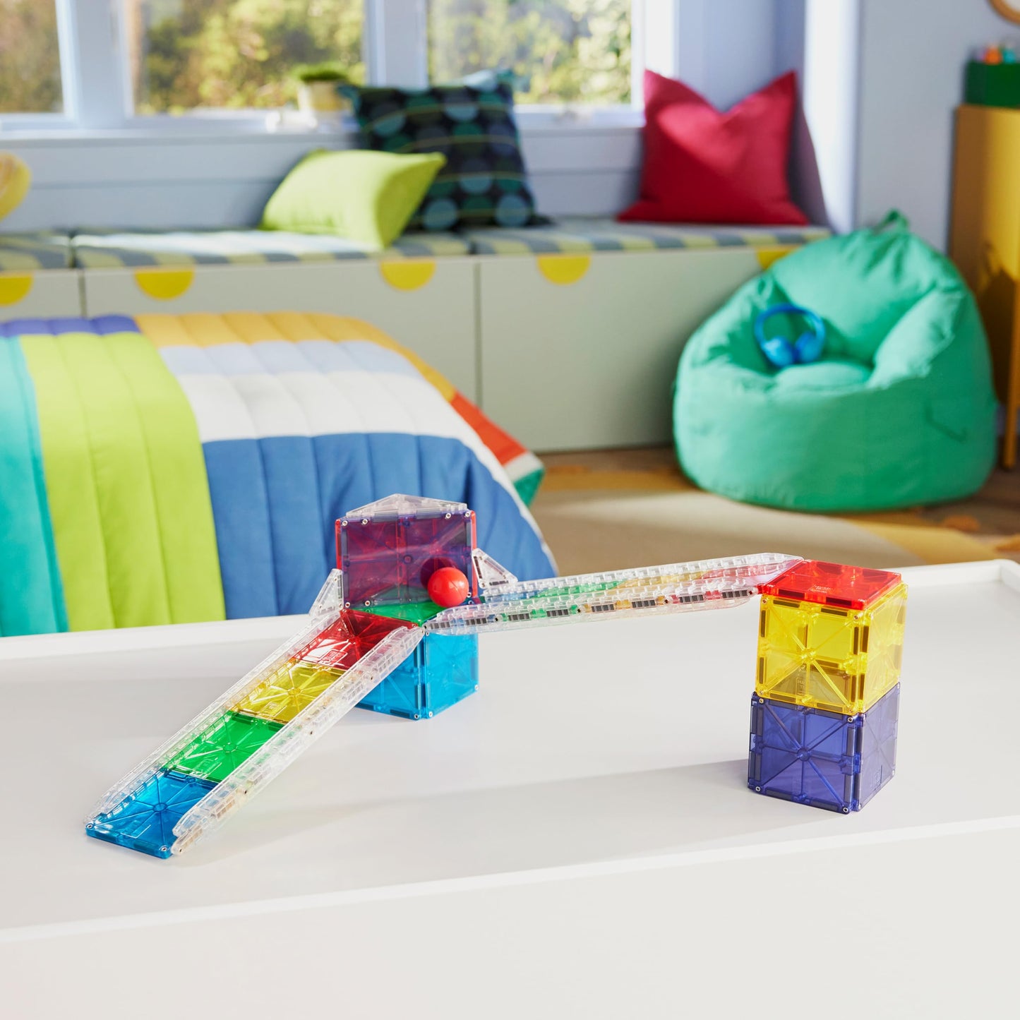 MAGNA-TILES Rail Racers Rail Pack Magnetic Construction Set, The Original Magnetic Building Brand Magna Tiles
