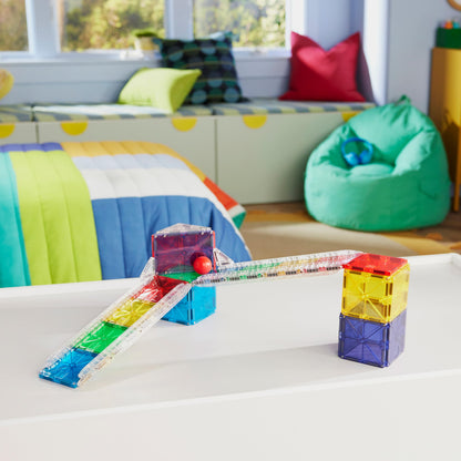 MAGNA-TILES Rail Racers Rail Pack Magnetic Construction Set, The Original Magnetic Building Brand Magna Tiles