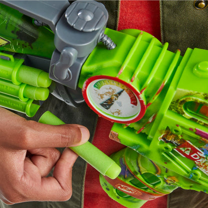 Nerf Zombie Corrupter Dart Blaster, 22 Nerf Elite Darts, 18 Dart Clip, Dart Storage, Bolt Action, Outdoor Games, Ages 8+