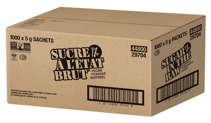 In The Raw Turbinado Cane Sugar - Natural Unrefined Sweetener, 1000 Individual Packets (5000g) - Non-GMO & Kosher Certified