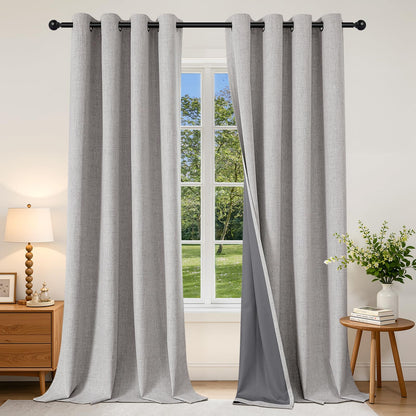 Joydeco Blackout Curtains 96 Inches Long Blackout Curtains 2 Panels, Thermal Insulation Noise Reducing Room Darkening Opaque Curtains for Bedroom Living Room Window, Privacy Protection 2 Panels Set