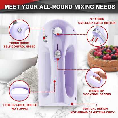 Lord Eagle Hand Mixer Electric Handheld 400W, 5-Speed Lightweight 🍁 All In One Marketplace Canada