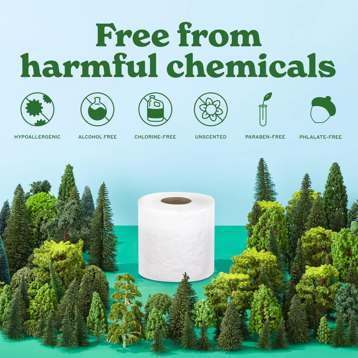 Caboo Tree-Free Toilet Paper, Septic Safe Bath Tissue, Eco Friendly Soft 2 Ply Sheets, 300 Sheets Per Roll, 16 Double Rolls - Available at All In One Marketplace Canada